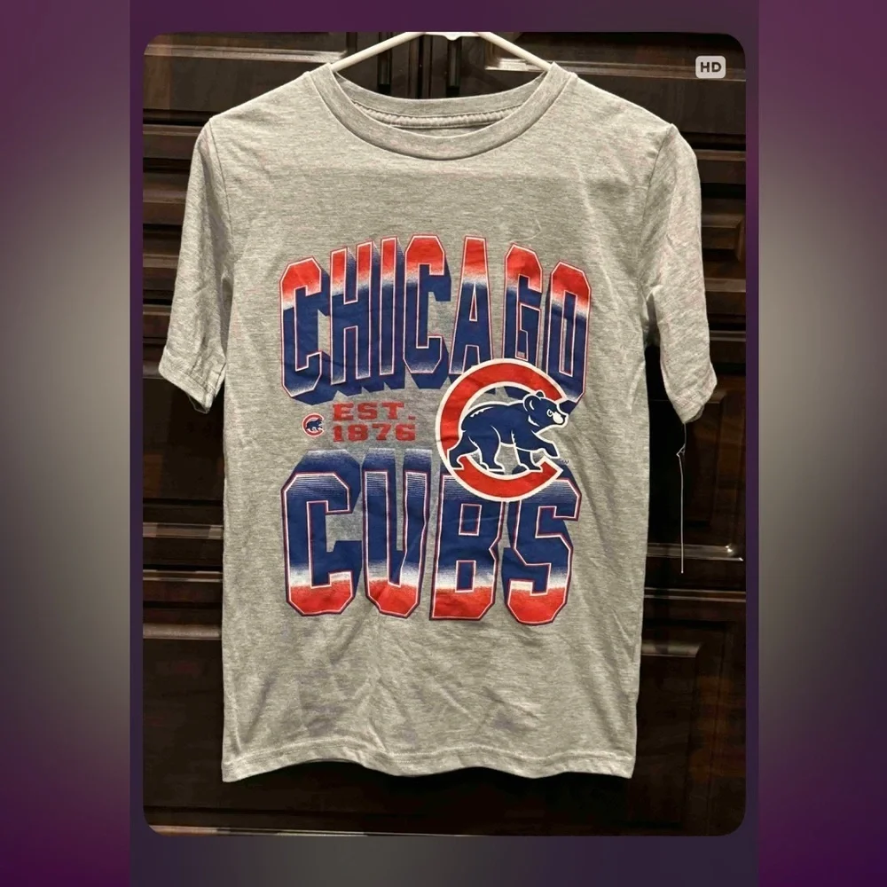 Chicago Cubs Kids Gray T-Shirt MLB BOYS LARGE